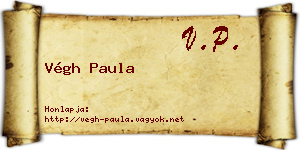 Végh Paula névjegykártya