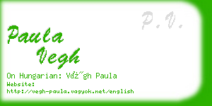 paula vegh business card